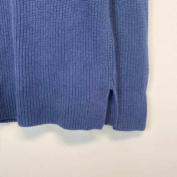 J. Crew Blue Boxy Chunky Knit V Neck Sweater - Picture 4 of 11